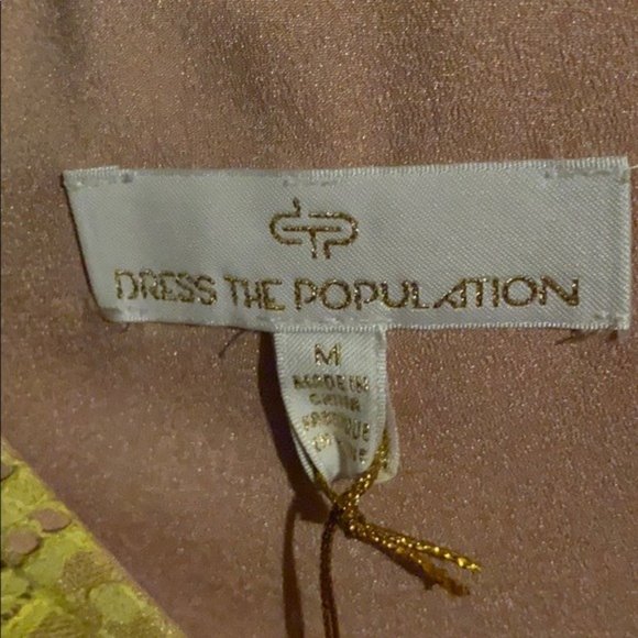 NWT Dress the Population Mia Angel Sleeve Dress - Picture 5 of 8